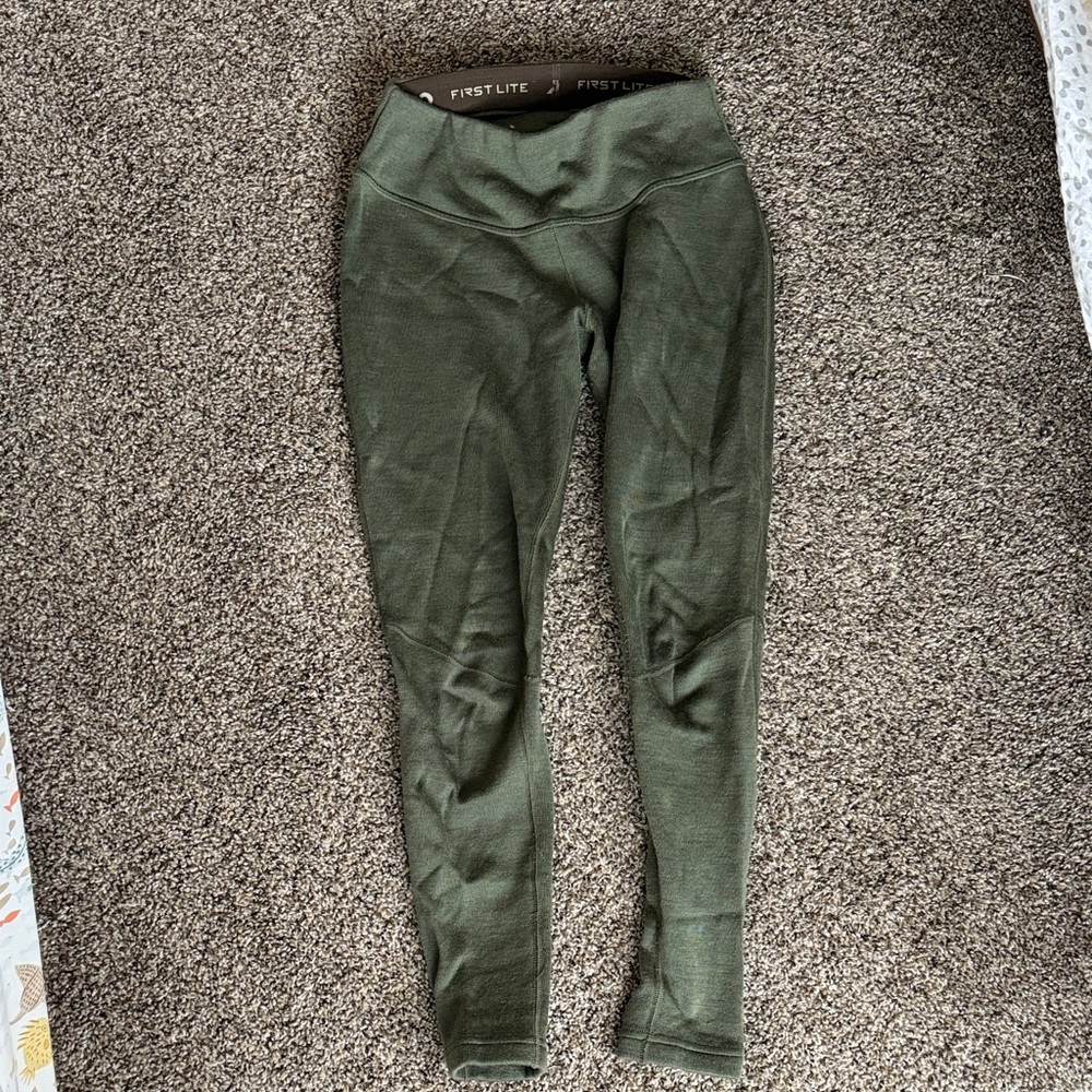 First Lite Olive Green Performance Leggings